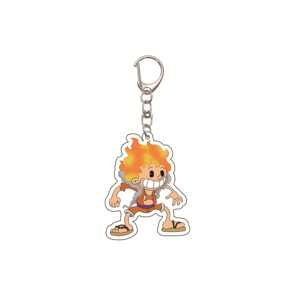 Anime One Piece keychain/clip with Chopper and Zoro Acrylic Keychain, Cartoon Acrylic Keychain Gift, Luffy Bag Keychain