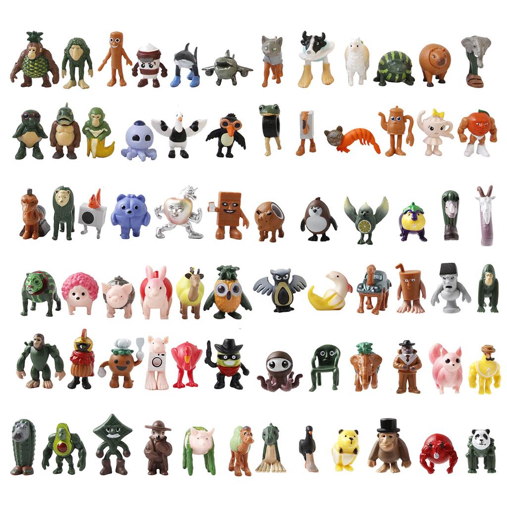 24PCS Italian Brainrot Set Mini Ornaments Creative Tung Tung Tung Sahur Tralalero Tralala Figurine Unique Collectible Little Toy