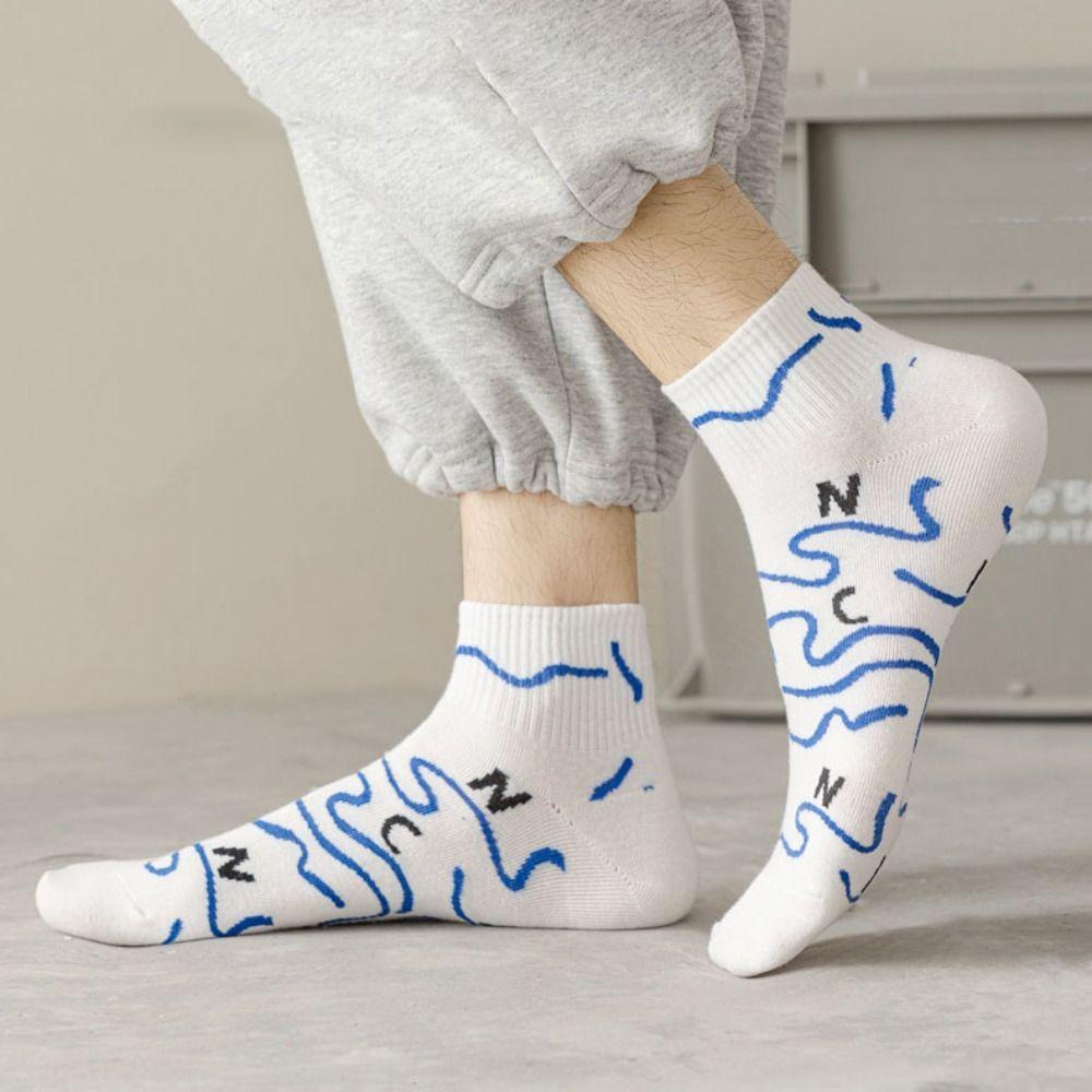 5Pairs Cotton Men Tube Socks Simple Sports Ankle Sock Casual Men's Mid-calf Socks  Female