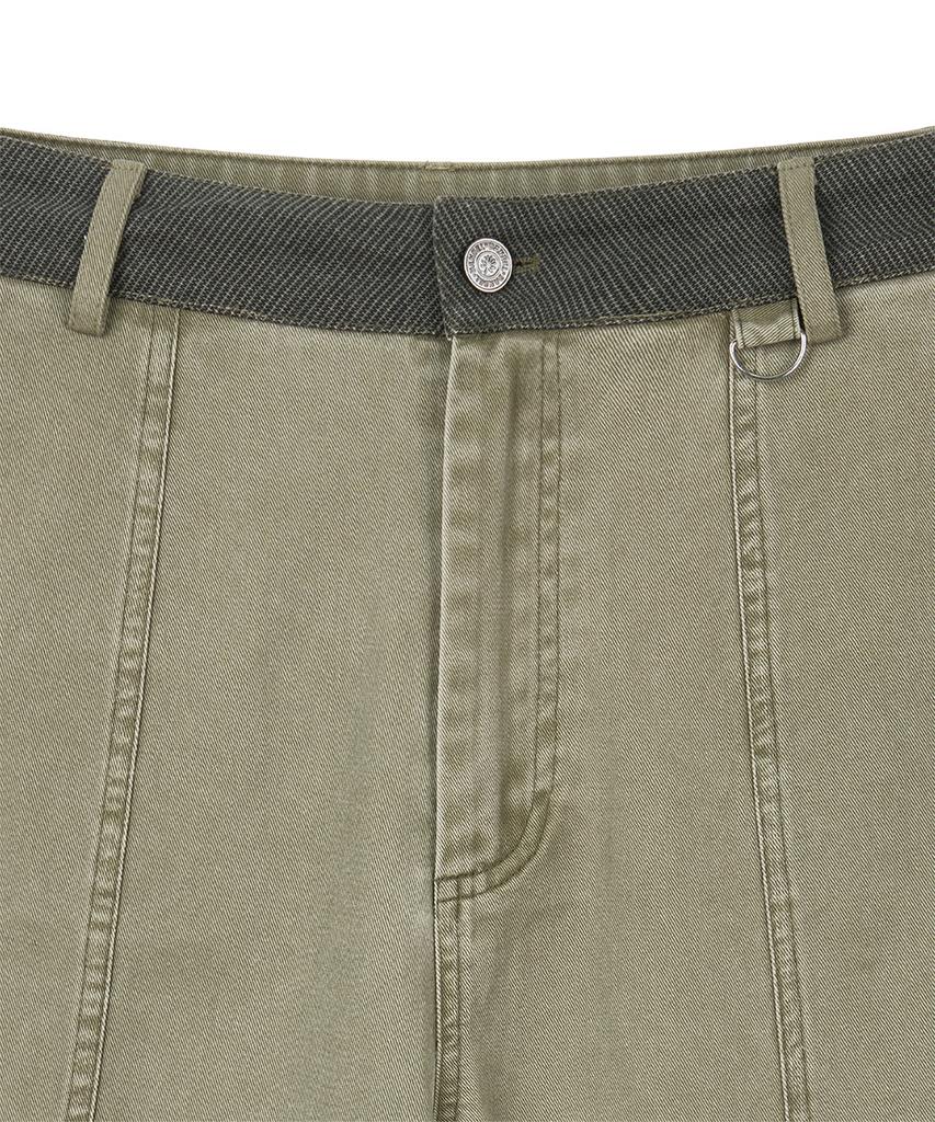 Dandel Dd Box Stitch Binding Pants (Ash Khaki)