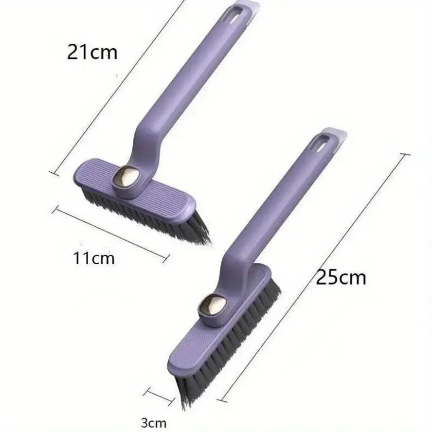1 Pcs Household Portable Rotating Crevice Brush With No Dead Corners Bathroom Toilet Hard Bristled Handheld Tile Floor Brush