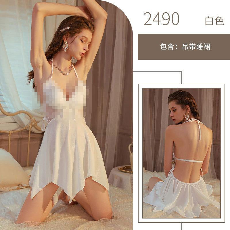 Sex Underwear Velvet Autumn and Winter Sleeveless Sexy Lace Hollow Suspender Couple Flirting Set