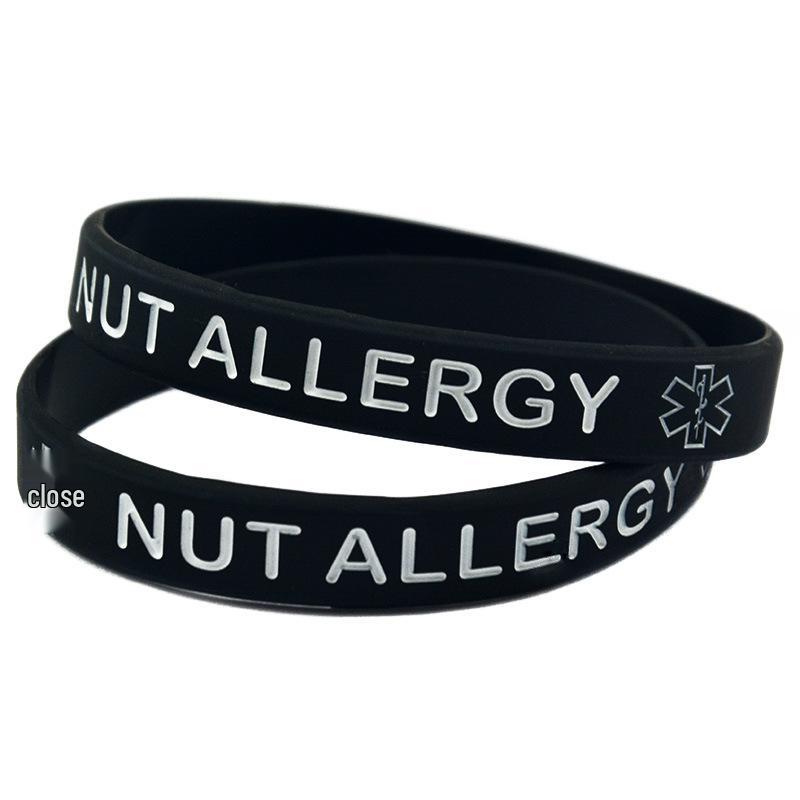 Peanut Allergy Warning Silicone Bracelet