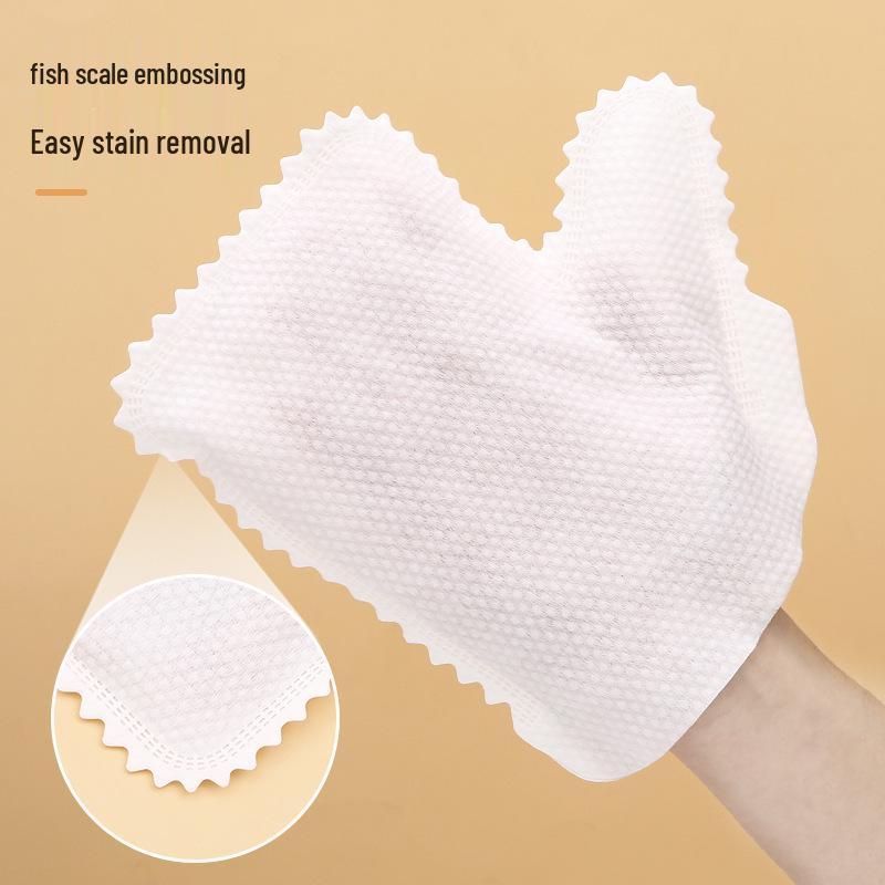 

Thick Non-Woven Dishwashing Gloves & Stain Removal Cloth Set