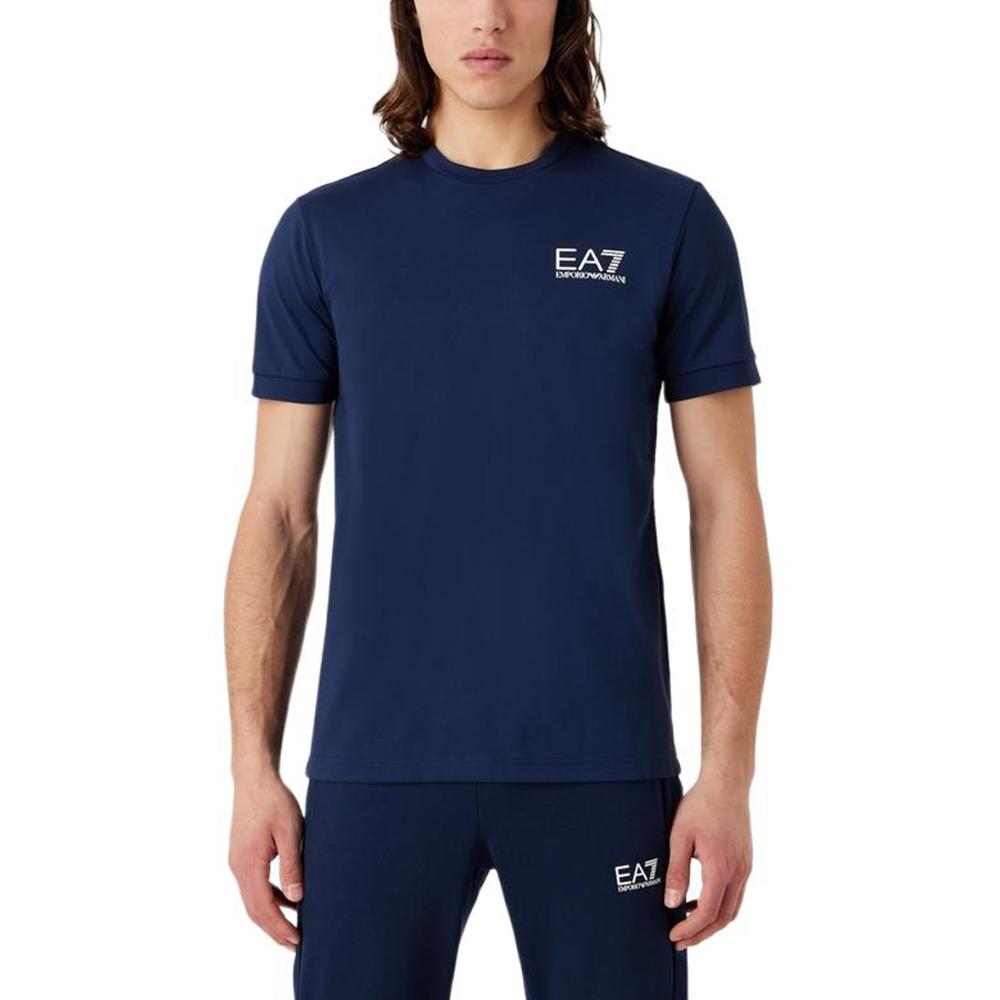 EMPORIO ARMANI EA7 SS23 T Shirt Men's Marine Blue 3RPT23PJNUZ-1-1554