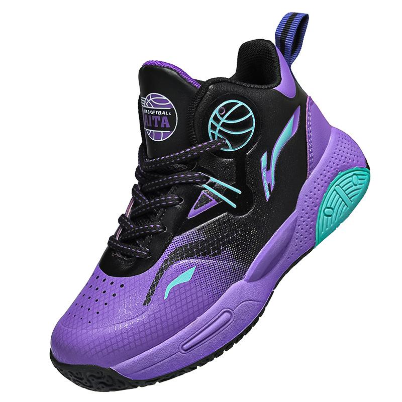 Autumn / Winter Leather Super Fiber Leather Children's Basketball Shoes Youth Casual Basketball Sports Shoes