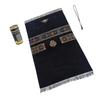 Worship Mat Portable Pocket Sized Prayer Mat Prayer Rug Lightweight Travel Blanket with Rosary Beads In Gift Box