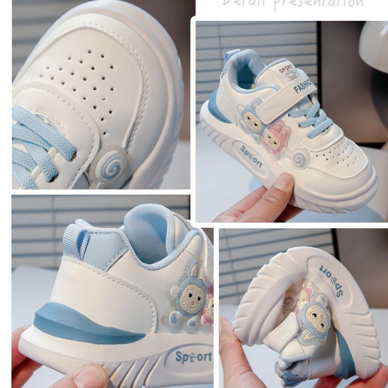 Girls Board Shoes, Spring White Sneakers, Children's Cute Sports Shoes, Boys' Anti-slip Casual Shoes