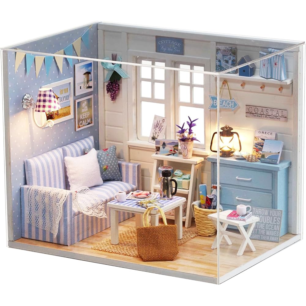 

Cuteroom Fresh Sunshine DIY Wooden Miniature House Kit 14+ Assembly Toy for Teens and Adults Home Decor Original Design