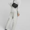 Puma Solid Color Flap Adjustable Shoulder Strap Fabric Messenger Bag Unisex Shoulder Bags Black 079658-01