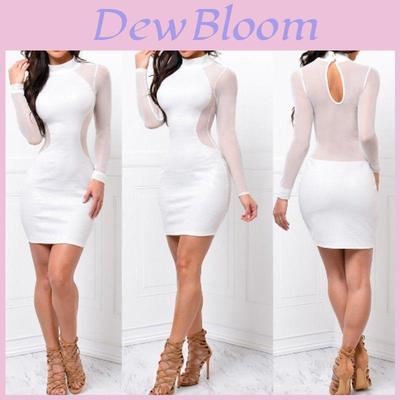Premium Quality Women Sexy Long Sleeve Bandage Bodycon Evening Cocktail Mini Dress