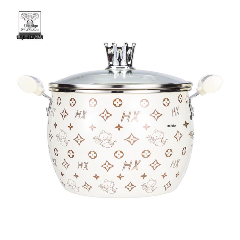 

Fire Elephant Crown Enamel Soup Pot