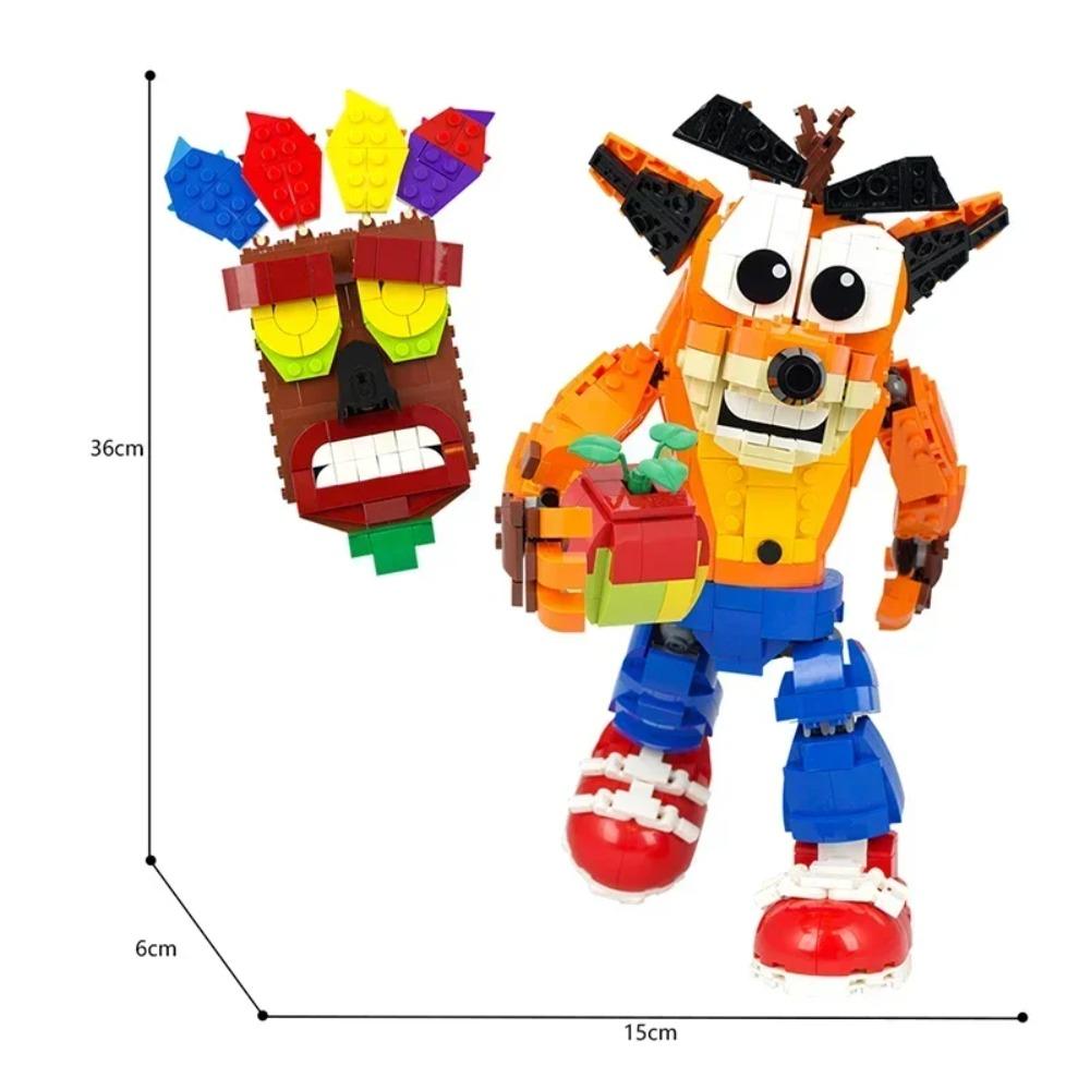 Spiky Haired Crashed Building Blocks - Creative Animal Figure Model Bricks Kit Construction Toys Gift for Fans