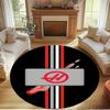 Haas F1 Racing Team Print Round Rug, Washable Floor Carpet, For Entryway Dorm Laundry Room Office Study, Home Decor Birthday Christmas Gift