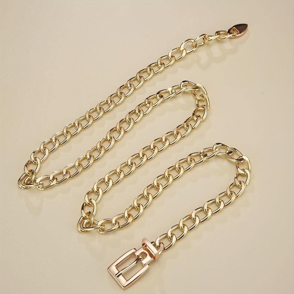 Women's Belt Fashion Metal Waist Chain Street Hip Hop Punk Denim Men's Belt