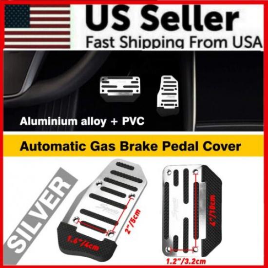 2PCS Universal Non-Slip Automatic Gas Brake Pedal Foot Pad Cover Car Accessories