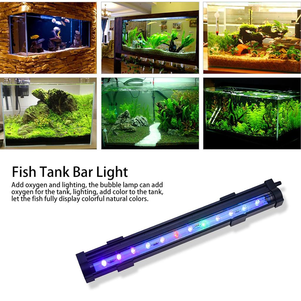   Bubble Colorful LED Light Fish   Bar Lights Aquarium Water Plants Grow Lamp