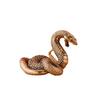 Ornamento vintage a forma di serpente in rame, decorazioni per il tè, statuette di animali antichi, miniature, accessori per la casa e il soggiorno