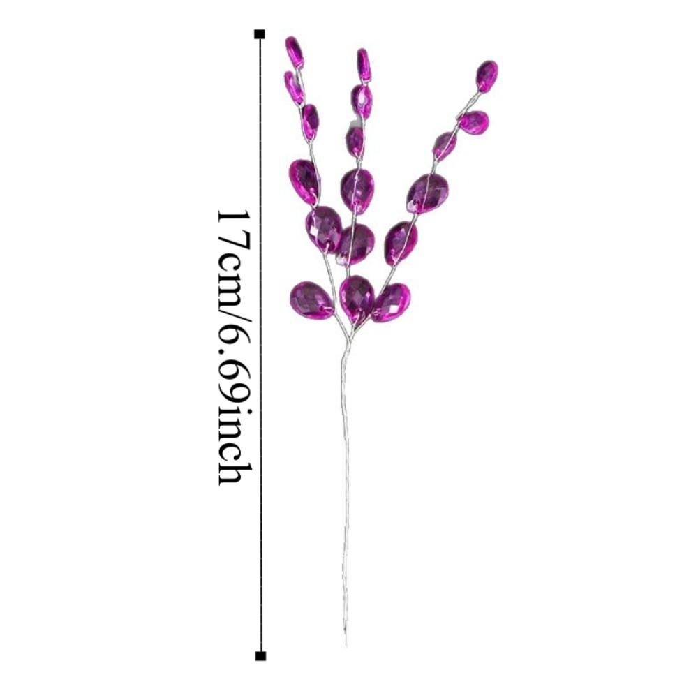 50 STÜCKE Basteldekoration Kristallknospenzweige Brauttiara Kristallblume Künstlicher Strauß Weiß