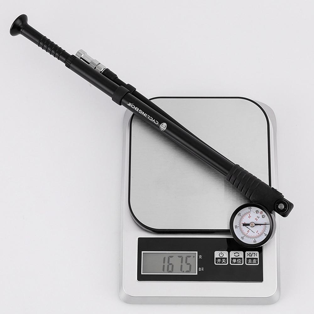 300PSI Stoßdämpferpumpe Hochdruck-Luftpumpe Presta Schrader Ventil Mountain Road Bike Pumpe mit Manometer