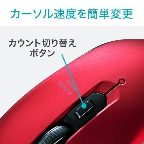 SANWA SUPPLY Drátová USB myš Modrá LED 5 tlačítek Symetrická Střední velikost Červená MA-BL114R