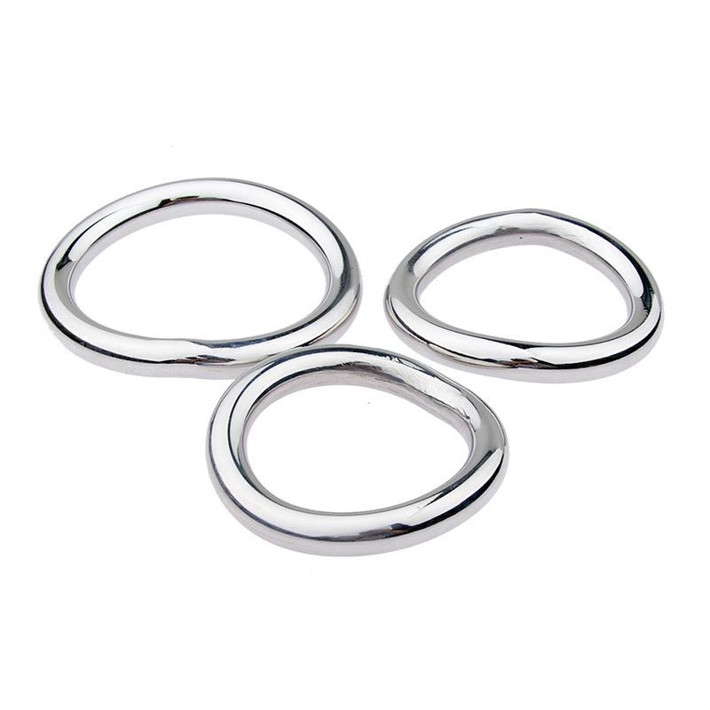 Men's Stainless Steel Arc Horseshoe Ring Weight Bearing Ring JJ Ring Penis Ring Scrotum Ring Masturbation SM Abuse Yang Without Meat