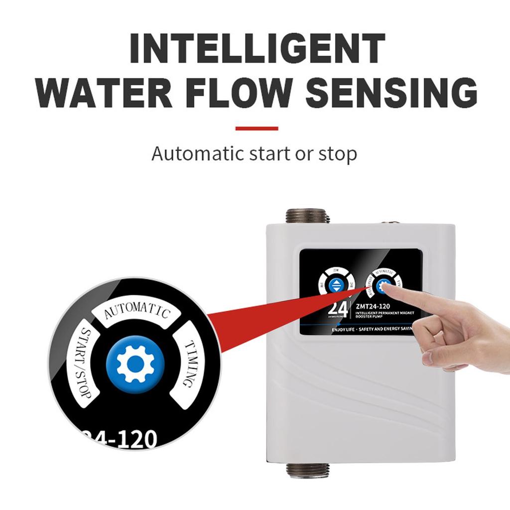 Water Pressure Booster Pump Automatic Water Pressure Booster Pump Intuitive Touch Control Panel 3 Gears Adjustable for Faucets
