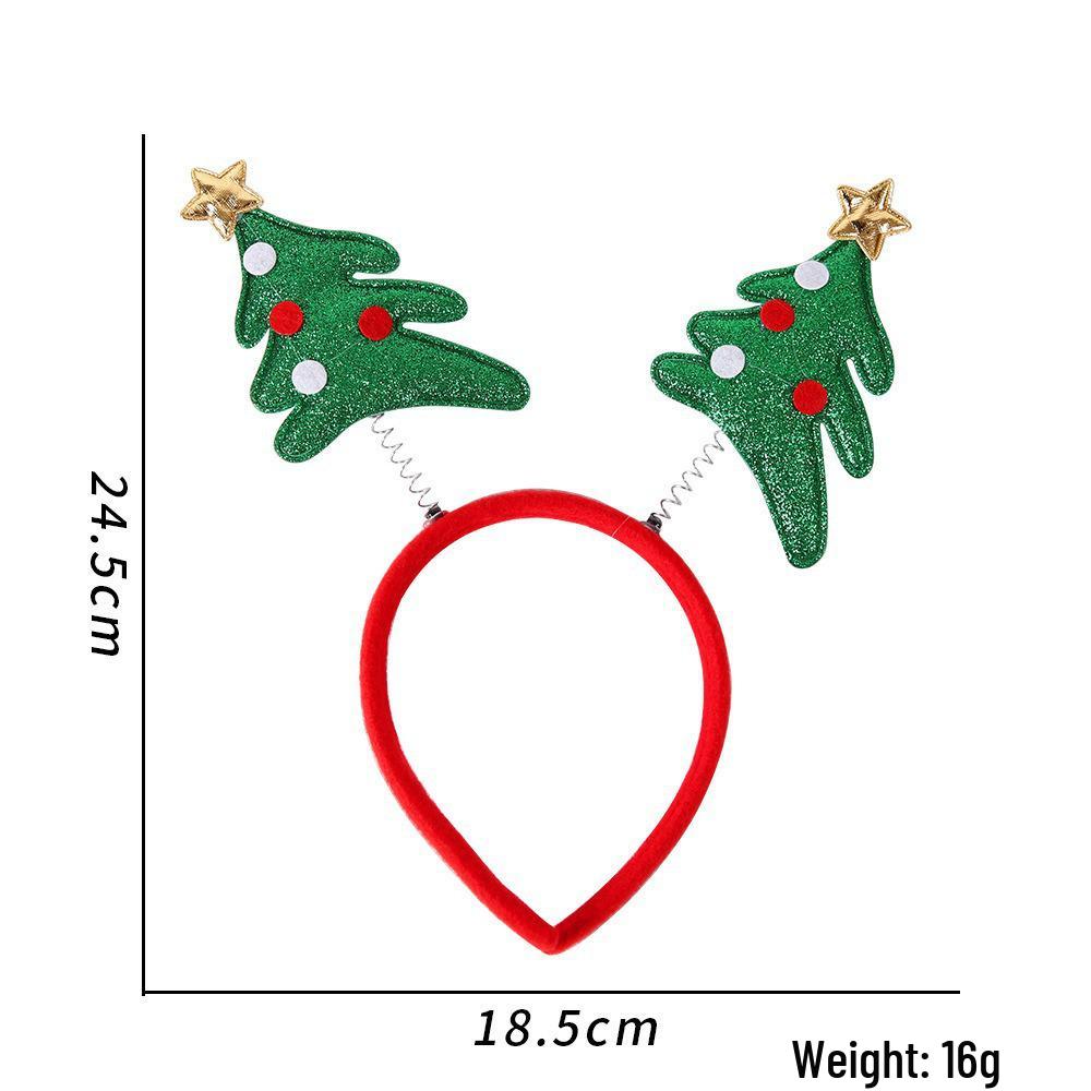 Festive Christmas Headband: Santa Claus, Reindeer & Tree Antler Headpiece for Holiday Parties