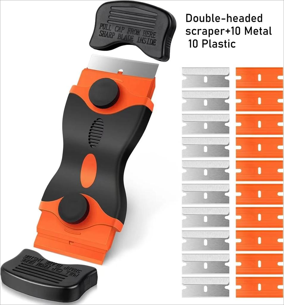 Cleaning Scraper Window Glass Ceramic Scraper Two Kinds Blade Plastic Handle Automotive Film Sticker Remover