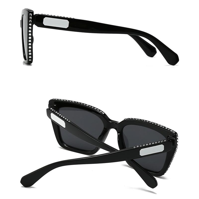 Luxury Diamond Brand Designer Square Sunglasses Women For Men Fashion Vintage Sun Glasses Popular Punk Uv400 Crystal Shades