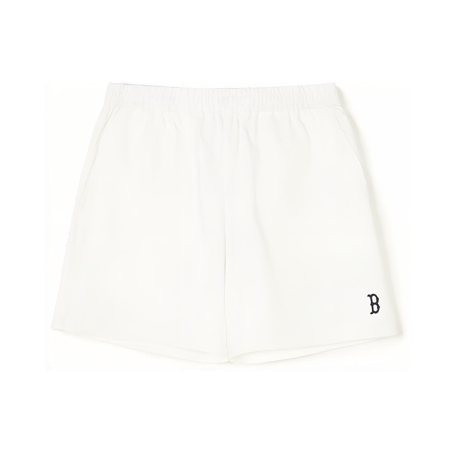 

New MLB Casual Shorts Women s White 3FSMB0143-43IVS XS