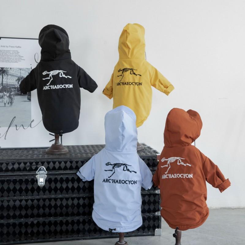 Dog Raincoat Hooded Warm Pet Jacket Cotton Waterproof Two-Leg Design Small To Large Breeds