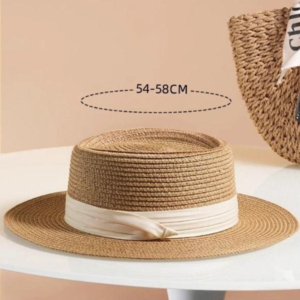 Cappello Panama Naturale Francese 54~58cm Versatile per Vacanze Protezione Solare