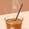 Durable Double-Hole Coffee Straw Brown Anti-scalding Coffee Stirring Stick Plastic Individually Packaged Drinking Straw Party