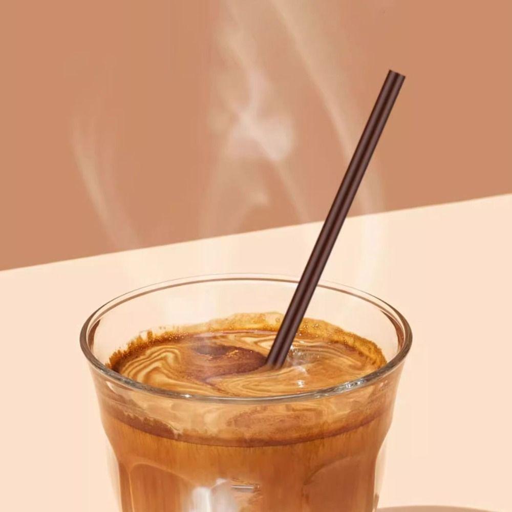 Brown Coffee Straw Anti-scalding Drinking Straw Commercial Coffee Stirring Stick  Party