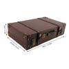 Wood Vintage Suitcase Brown Wooden Storage Box Multi-purpose Organizer  Home Organization