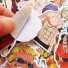 One Piece Sticker Pirate King Anime Character Waterproof One Piece Decals for Water Birthday Cute Cartoon Reward Stickers Set, Stickers, Guitar,