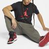 Jordan Jumpman Flight Logo Printed Ribbed Crew Neck Short Sleeve T-Shirt Men Tops Black Red AO0664-010