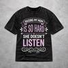 Men Women Raising My Mom Is So Hard She Doesn'T Listen T Shirt Graphic Printed Washed Vintage  Harajuku Streetwear T-Shirts