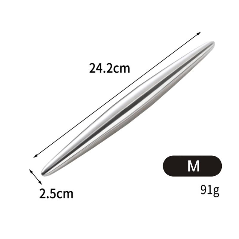 1Pc Stainless Steel Rolling Pin Kitchen Utensils Dough Roller Bake Pizza Noodles Cookie Dumplings Making Non-stick Baking Tool