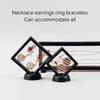 Jewelry Ring Earring Display Stand Box PE Film Pendant Holder Coin Badge Medal Storage Loose Diamond Gem Stone Presentation Case