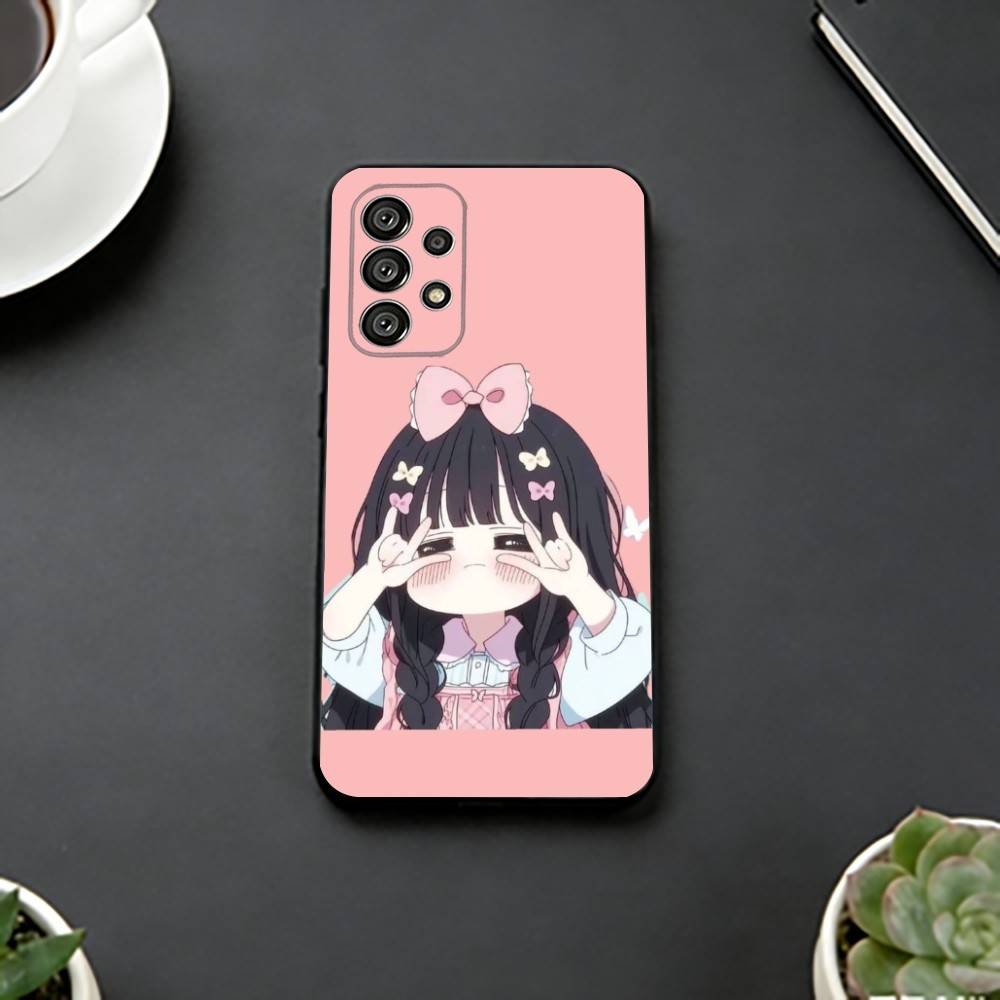 Cute Angry L-Little Girl Phone Case For Samsung S25,S24,S21,S22,S23,S30,Ultra,S20,Plus,Fe,Soft Silicone Black Cover