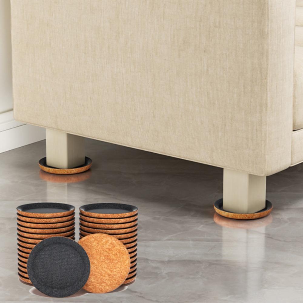 

Round Furniture Foot Pads Non-woven Fabric Furniture Foot Cover New Shock Mute Mats Bed 3.5inch