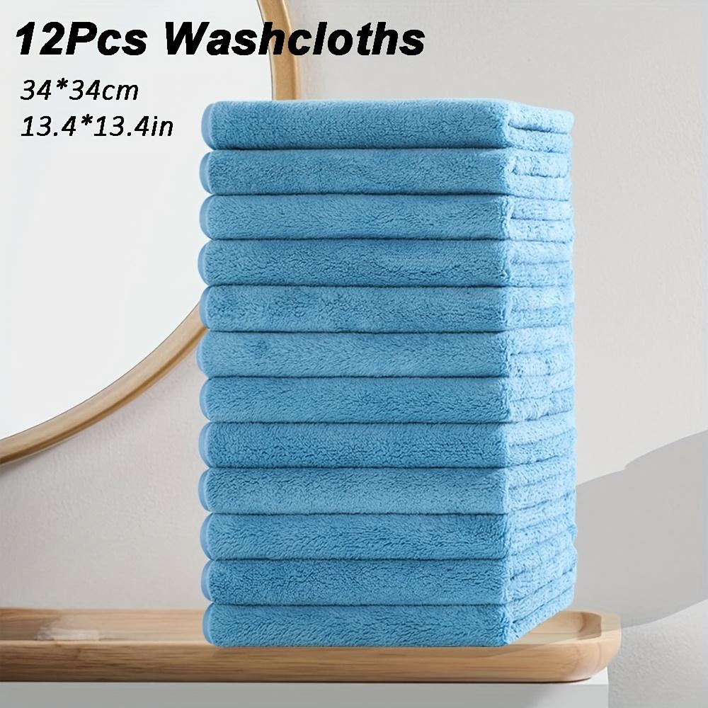 high quality12pcs Microfiber Washcloths 13.4x13.4 Inch - High Absorbency, Soft & Durable Multi-Purpose Cleaning Cloths for Kitchen, Bathroom, Hands &