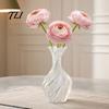 Kreatives Geschenk für Gartenliebhaber 3D-gedruckte dekorative Vase, verdrehtes Wirbeldesign, minimalistischer Tisch-Pflanzenbehälter, Hydroponik-Blume für Zuhause