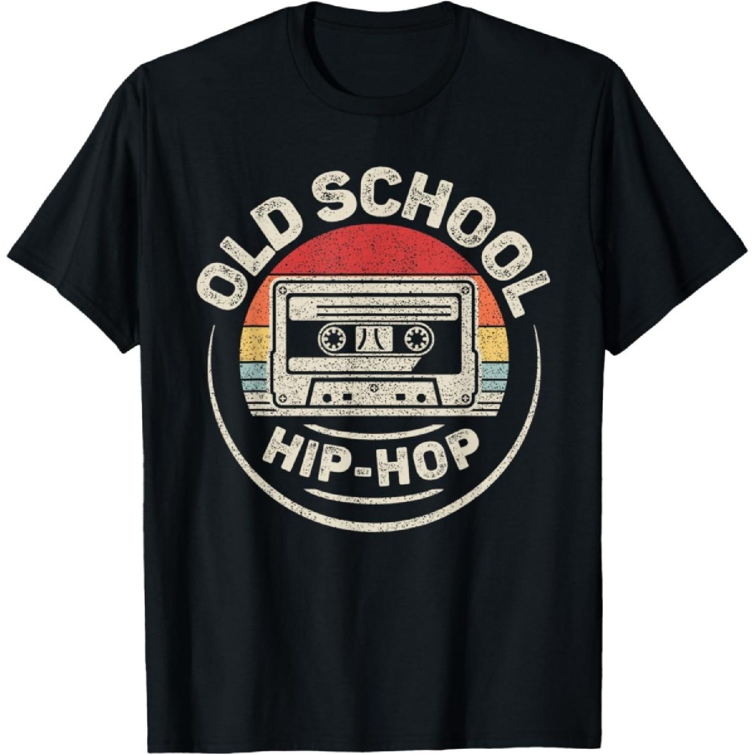 Vintage Retro Old School Hip Hop 80s 90s Cassette Music T-Shirt S