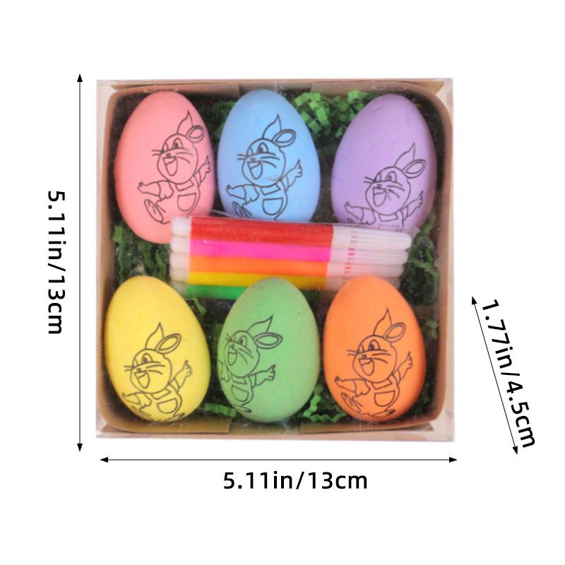 New Creative Easter Handmade Painted Easter Egg Set Diy Cartoon Bunny Egg Children S Handmade Gift Hand-Painted Easter Eggs