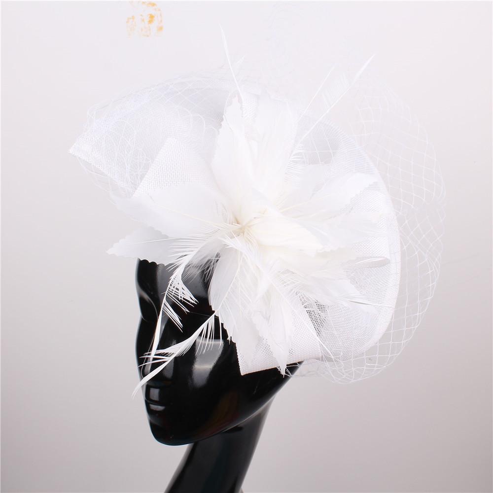 New European And American Style Deep Leather Pink Hair Accessories Mysterious Mesh Cover Headgear Gift Hat