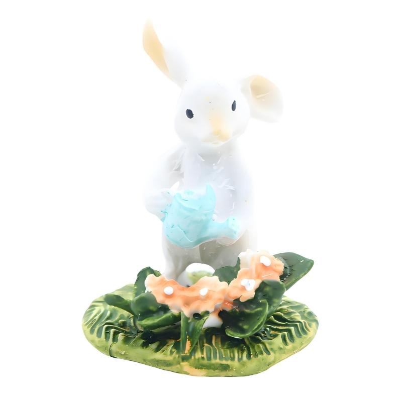 

Simulation Resin Rabbit Figurine Statue For Doll House Decoration And Easter Theme Garden Scene Display Accessories