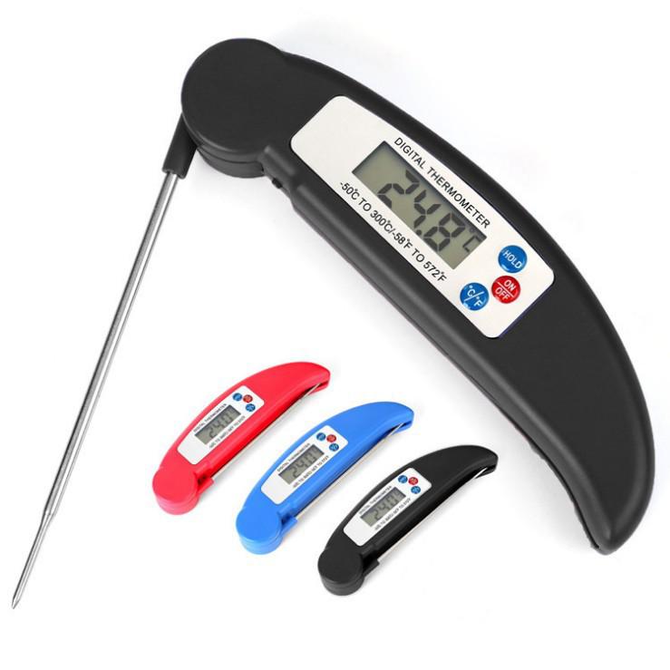 Electronic Folding BBQ Meat Thermometer with Stainless Steel Probe